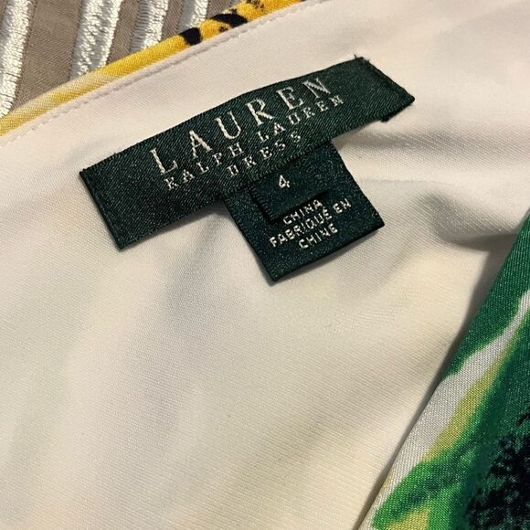 Ralph Lauren Floral Faux Wrap Cascade Dress - Picture 10 of 14